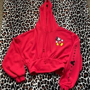 MICKEY MOUSE crop hoodie. Worn once